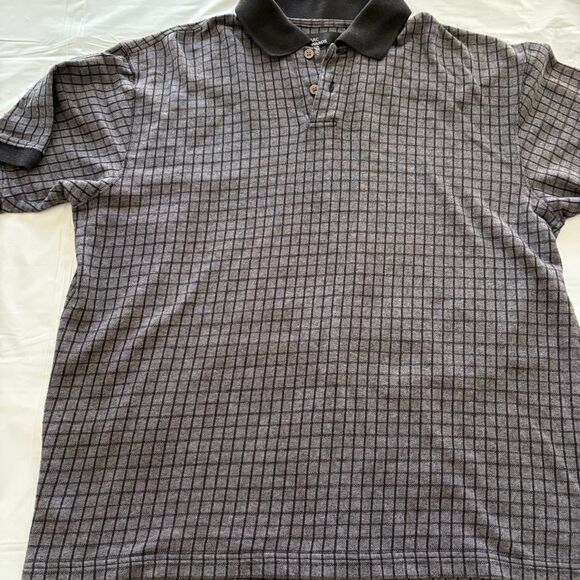 Marc Edwards Collared Casual Shirt Black & Gray Size Large - Picture 9 of 9
